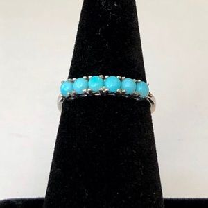 Sleeping Beauty Turquoise Silver Ring Sz7